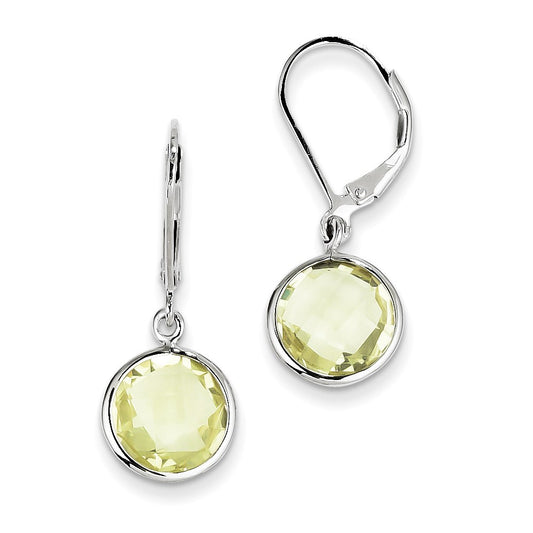Sterling Silver Lemon Quartz Earrings