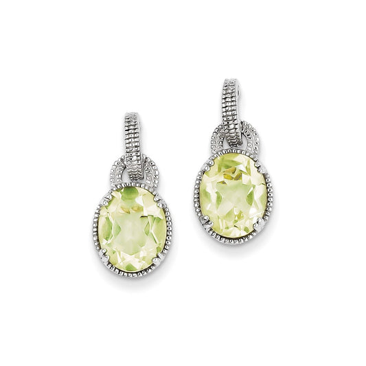Sterling Silver Lemon Quartz Earrings