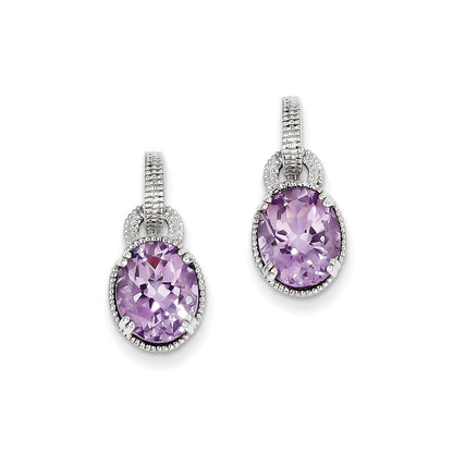 Sterling Silver Pink Quartz Earrings