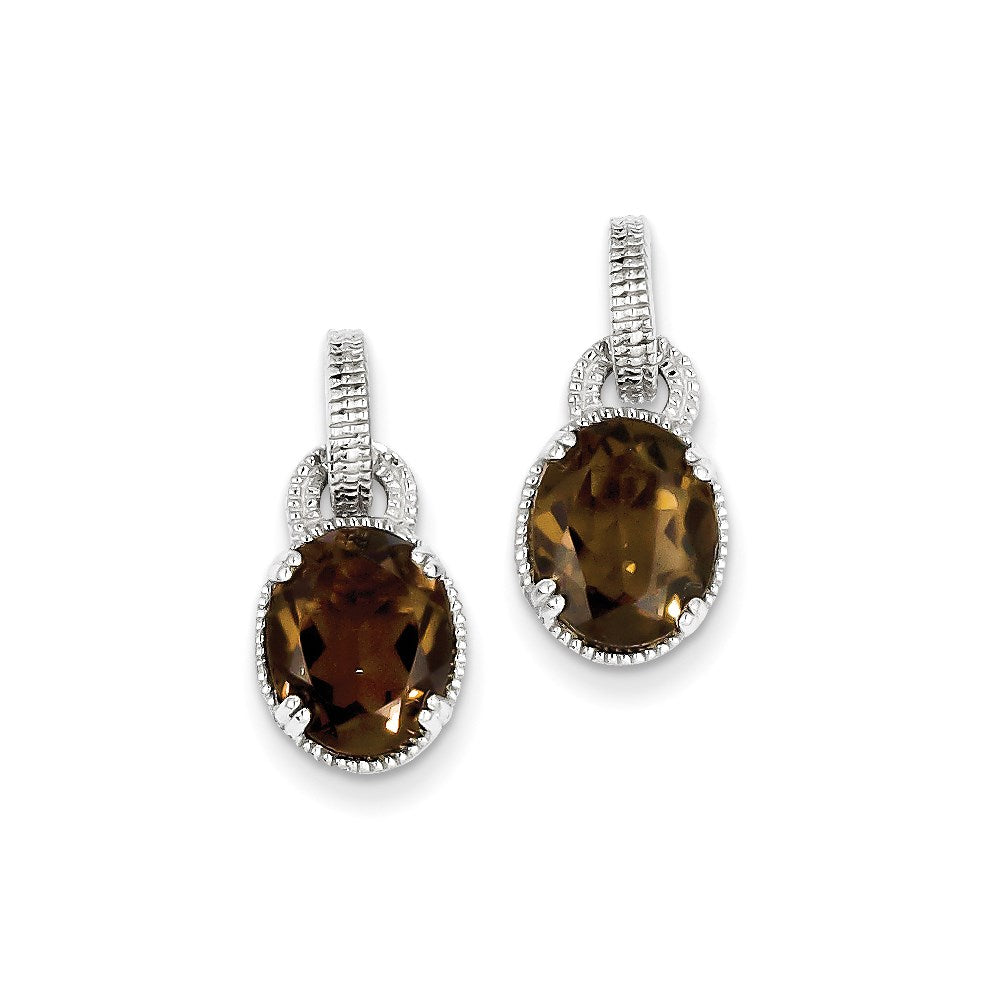 Sterling Silver Smoky Quartz Earrings