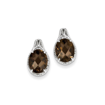 Sterling Silver Smoky Quartz Earrings