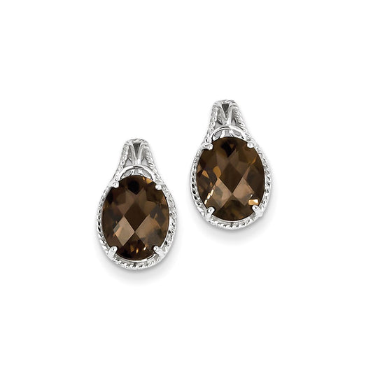 Sterling Silver Smoky Quartz Earrings