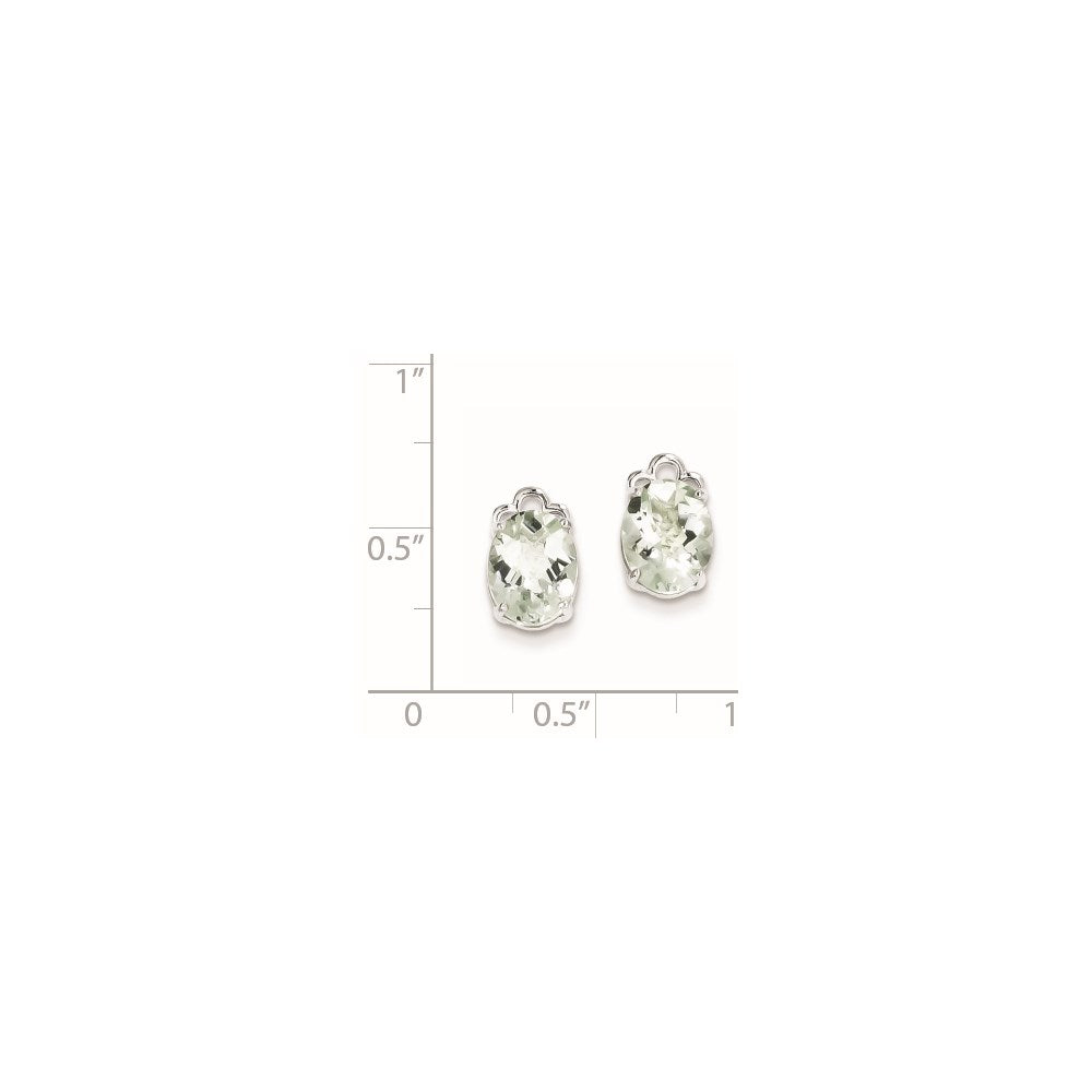 Sterling Silver Green Quartz Earrings