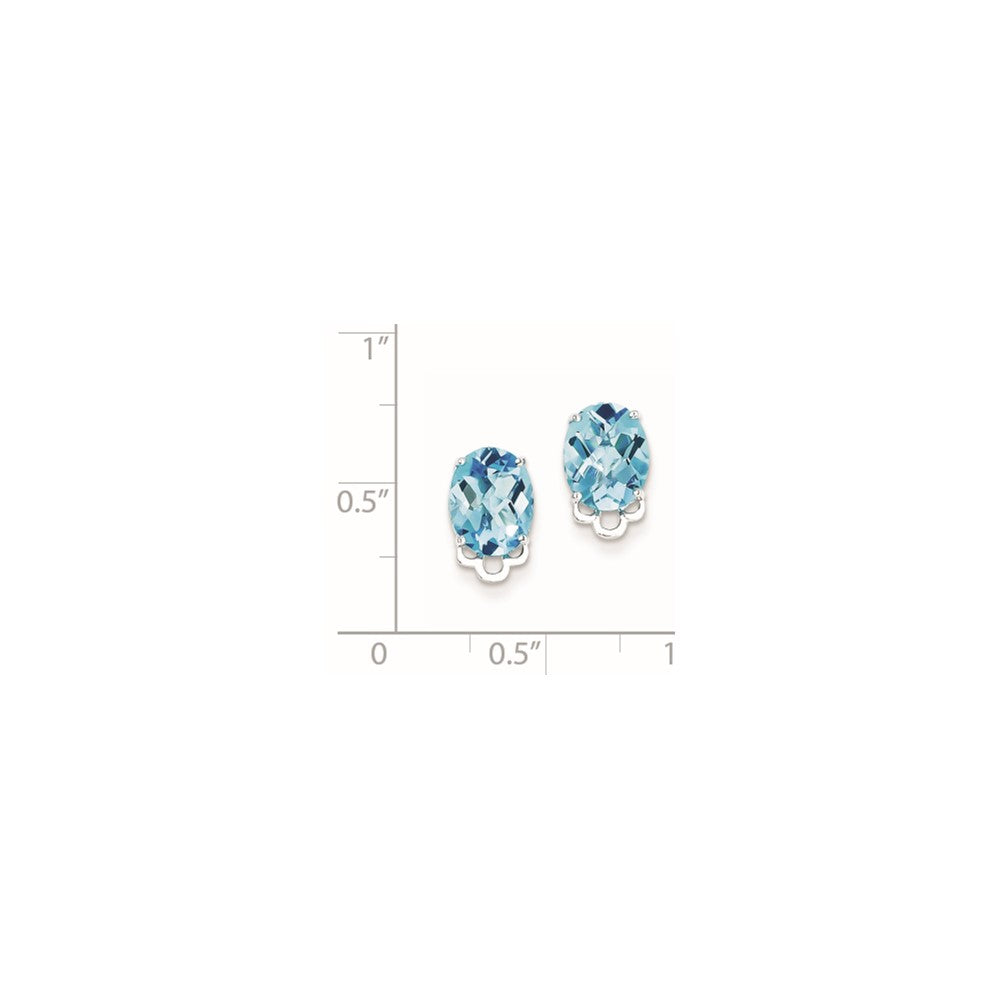 Sterling Silver Blue Topaz Earrings