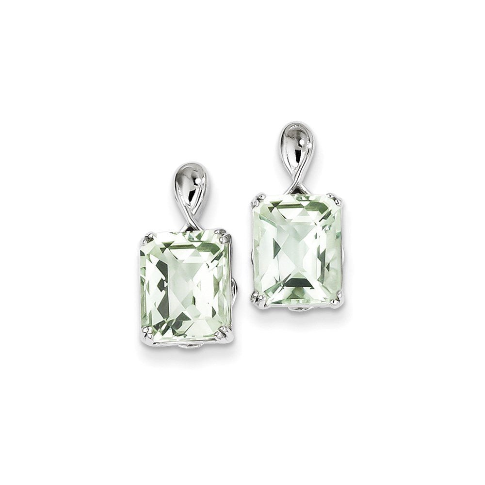 Sterling Silver Green Quartz Earrings