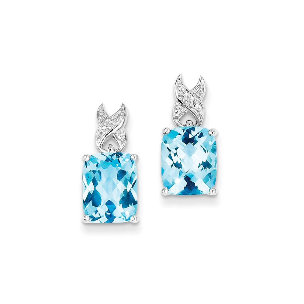 Sterling Silver Blue Topaz Earrings