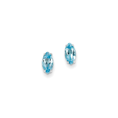Sterling Silver Blue Topaz Earrings
