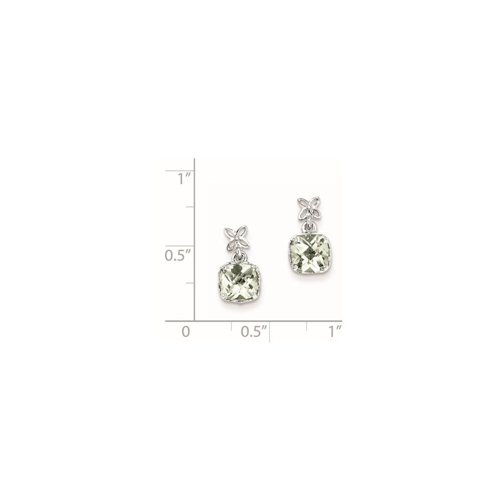 Sterling Silver Green Quartz Earrings