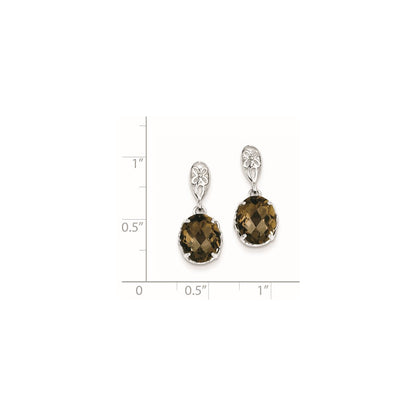 Sterling Silver Smoky Quartz Earrings