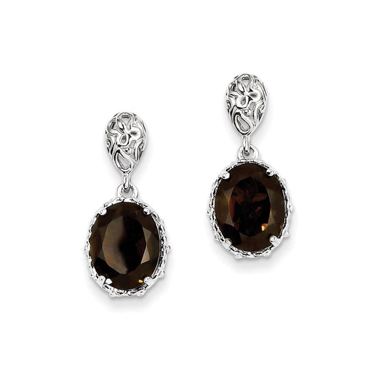 Sterling Silver Smoky Quartz Earrings