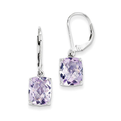 Sterling Silver Pink Quartz Earrings