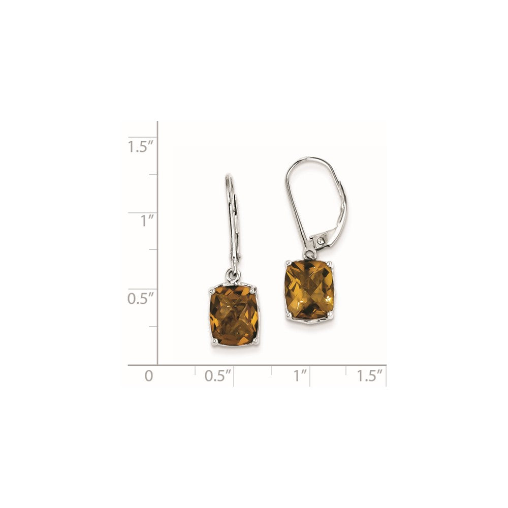 Sterling Silver Whiskey Quartz Earrings