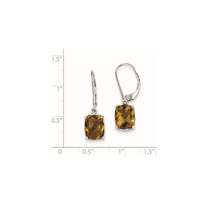 Sterling Silver Whiskey Quartz Earrings