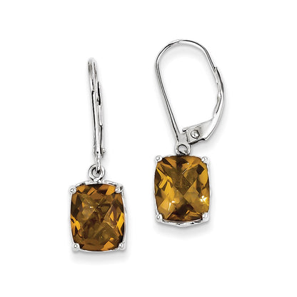 Sterling Silver Whiskey Quartz Earrings