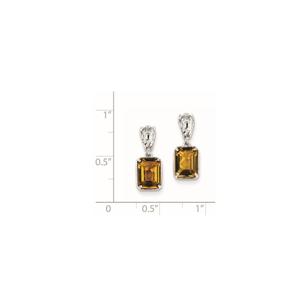 Sterling Silver Whiskey Quartz Earrings