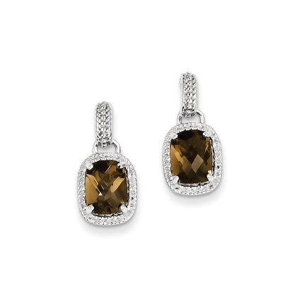 Sterling Silver Smoky Quartz Earrings