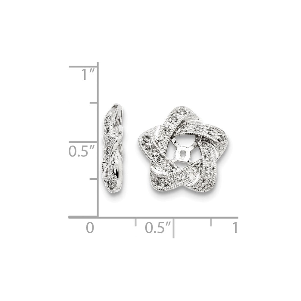 Sterling Silver Diamond Earring Jackets