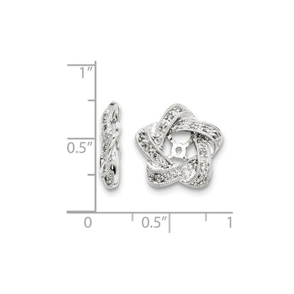 Sterling Silver Diamond Earring Jackets