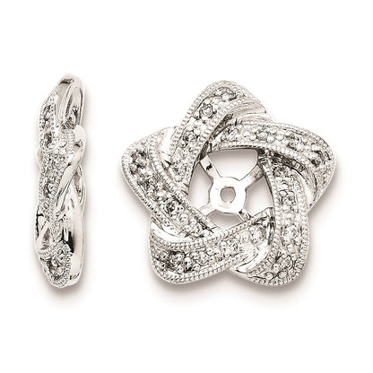 Sterling Silver Diamond Earring Jackets