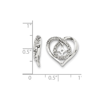 Sterling Silver Diamond Earring Jackets