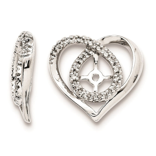 Sterling Silver Diamond Earring Jackets