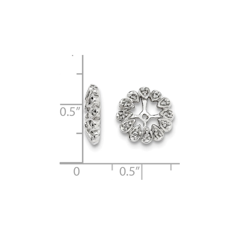 Sterling Silver Diamond Earring Jackets