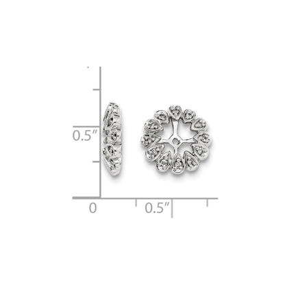 Sterling Silver Diamond Earring Jackets