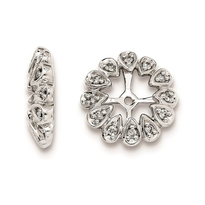 Sterling Silver Diamond Earring Jackets