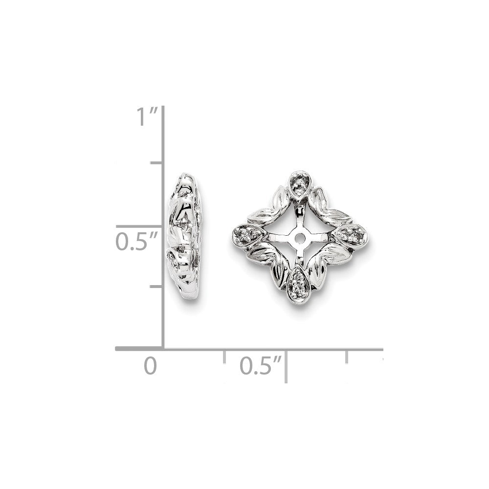 Sterling Silver Diamond Earring Jackets