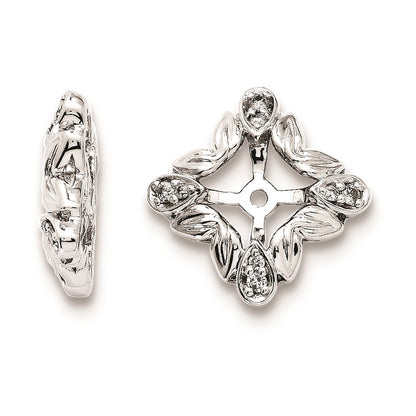 Sterling Silver Diamond Earring Jackets