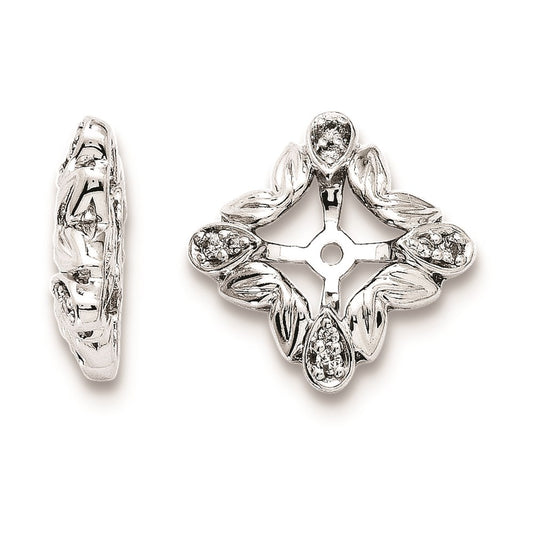 Sterling Silver Diamond Earring Jackets