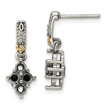 Sterling Silver u0026 14k Four-stone and Diamond Mother's Earring