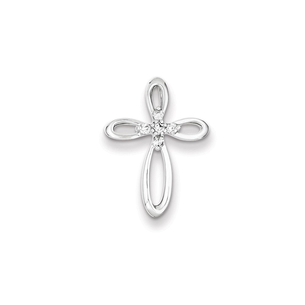 Sterling Silver u0026 Diamond Cross Pendant Slide