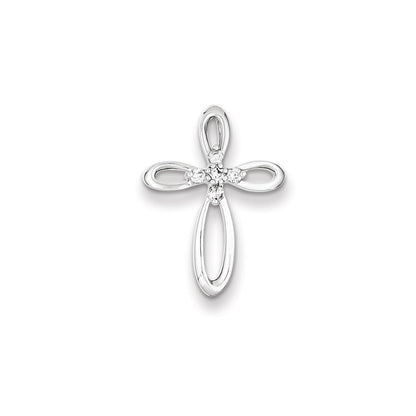 Sterling Silver u0026 Diamond Cross Pendant Slide