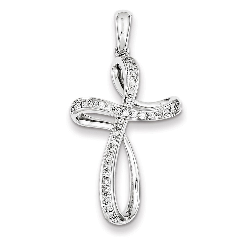 Sterling Silver u0026 Diamond Cross Pendant
