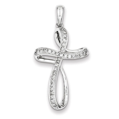 Sterling Silver u0026 Diamond Cross Pendant