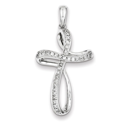 Sterling Silver u0026 Diamond Cross Pendant