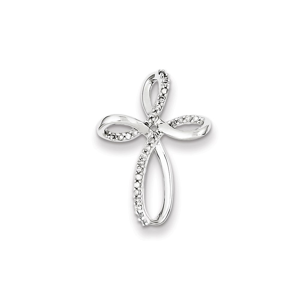 Sterling Silver Diamond Cross Pendant