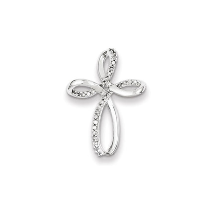 Sterling Silver Diamond Cross Pendant