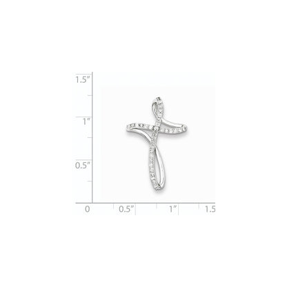 Sterling Silver u0026 Diamond Cross Pendant Slide