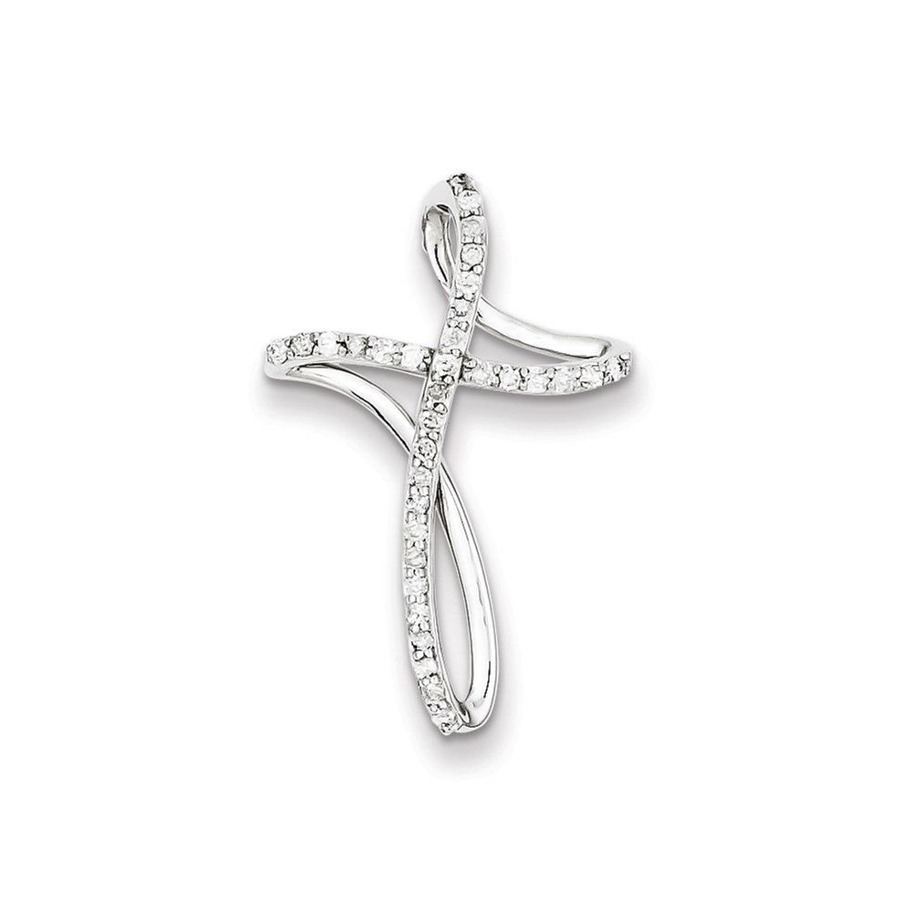 Sterling Silver u0026 Diamond Cross Pendant Slide