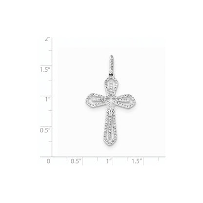 Sterling Silver Diamond Cross Pendant
