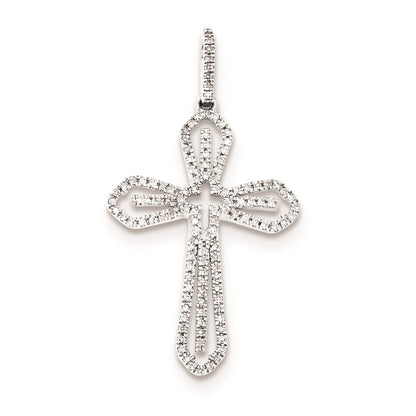 Sterling Silver Diamond Cross Pendant