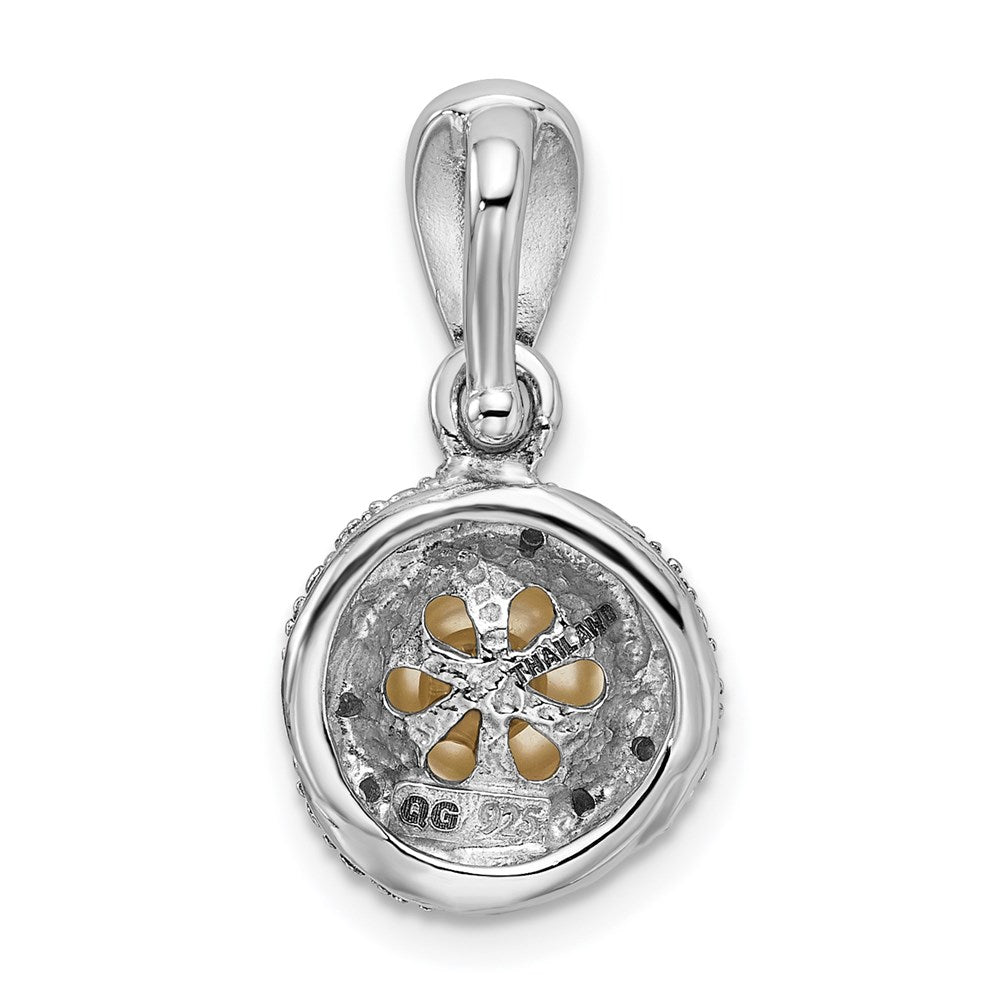 Sterling Silver Rhodium-plated w/Diamond u0026 FWC Pearl Pendant