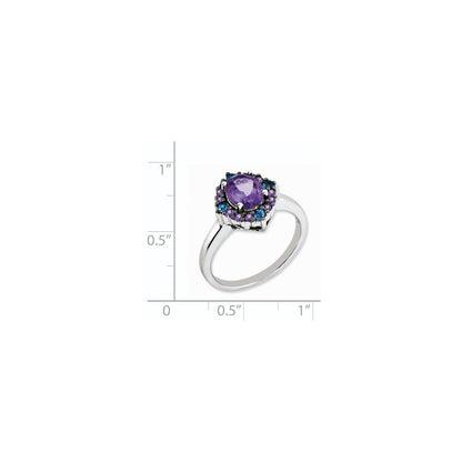 Sterling Silver Amethyst u0026 Tanzanite Ring