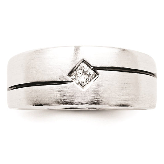 Sterling Silver Diamond Men's Ring