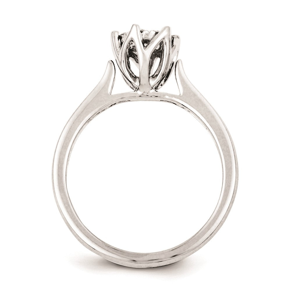 Sterling Silver Diamond Engagement Ring