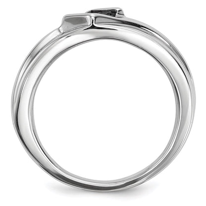 Sterling Silver Black Diamond Men's Ring