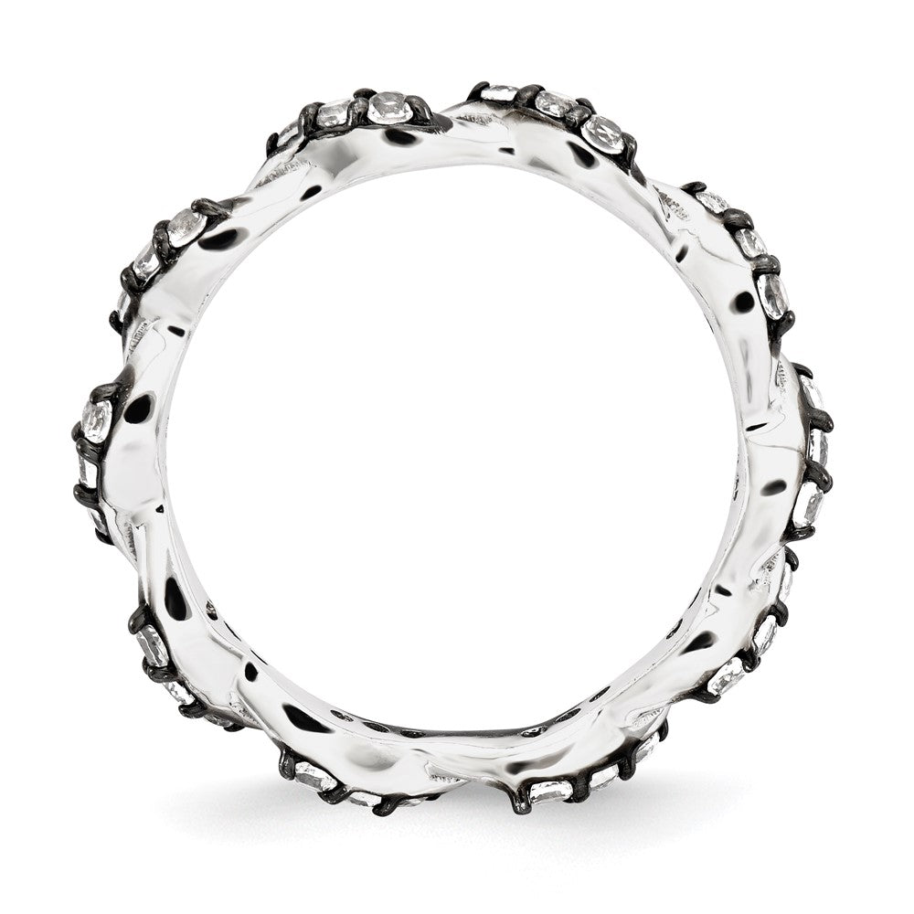 Sterling Silver White Topaz Eternity Ring