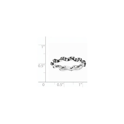 Sterling Silver White Topaz Eternity Ring